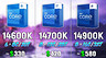 Процессоры Intel Core i5-14600K, Core i7-14700K и Core i9-14900K сравнили в 8 ААА-хитах