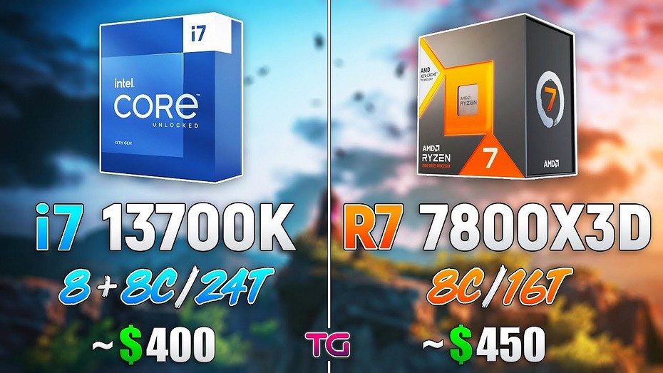 Процессоры AMD Ryzen 7 7800X3D и Intel Core i7-13700K сравнили в 10 играх  какой чип лучше подходит геймеру