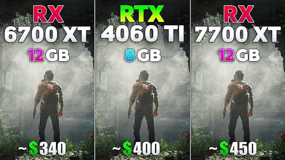 Эксперт сравнил видеокарты Radeon RX 7700 XT, GeForce RTX 4060 Ti и Radeon RX 6700 XT в 8 играх