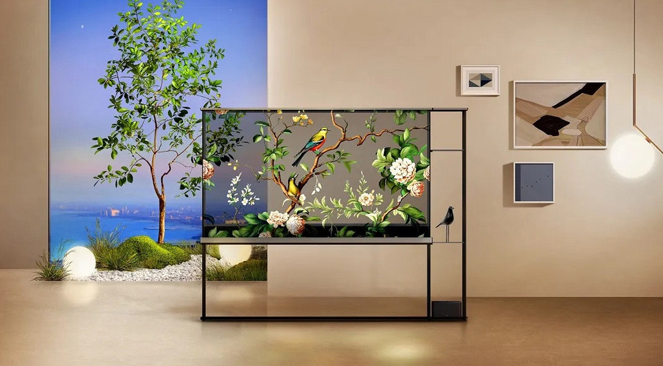LG показала первый в мире беспроводной прозрачный OLED-телевизор