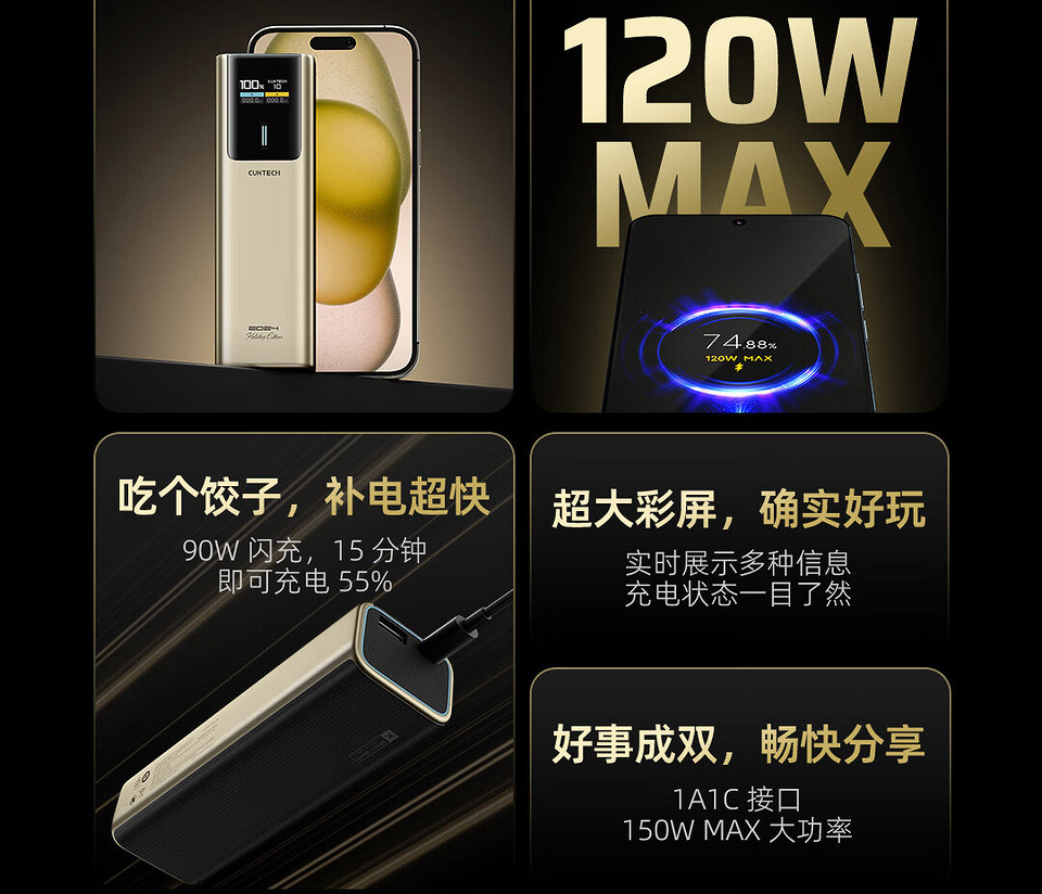 Xiaomi представила новый пауэрбанк на 120 Вт с цветным экраном и ультракомпактную зарядку Cuktech Xiaomi представила новый пауэрбанк на 120 Вт с цветным экраном и ультракомпактную зарядку Cuktech