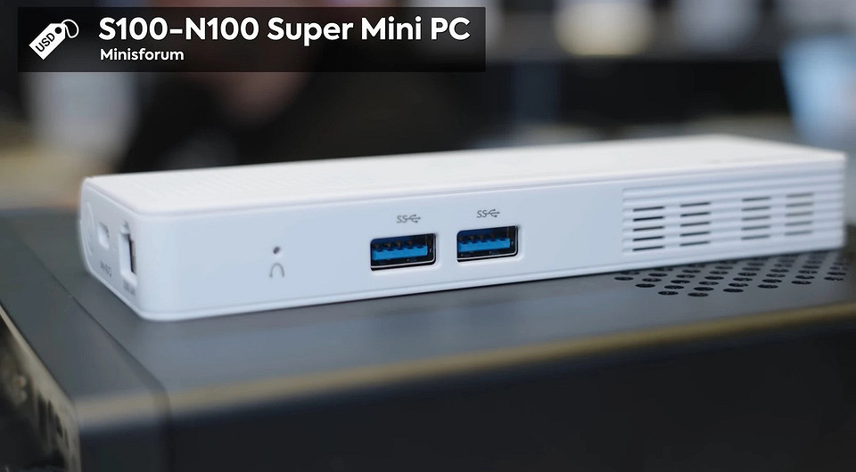 Представлен мини-ПК MINISFORUM S100-N100 с процессором Intel Alder Lake-N и питанием от Ethernet