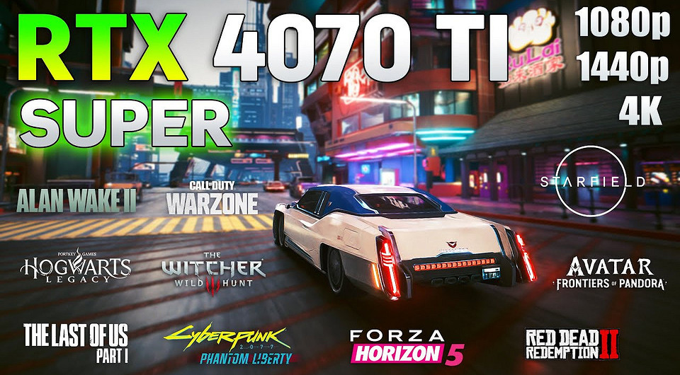 Эксперт протестировал свежую видеокарту GeForce RTX 4070 Ti SUPER в 10 играх в 4K