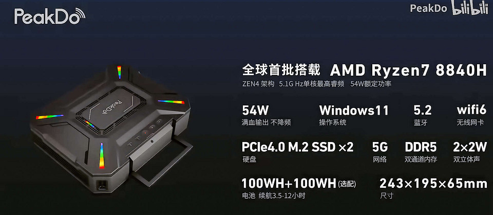 Представлена полупортативная игровая консоль PeakDo