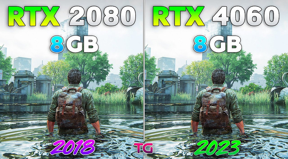 Видеокарты GeForce RTX 4060 и GeForce RTX 2080 сравнили в 10 играх в 2024 году