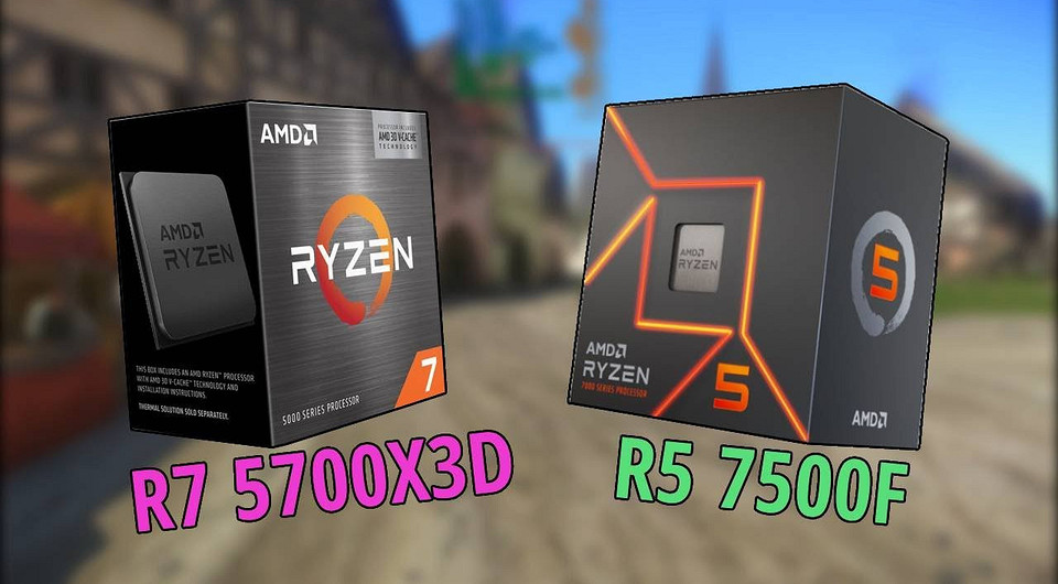 Какой процессор лучше? «Народные» AMD Ryzen 7 5700X3D и AMD Ryzen 5 7500F сравнили в 7 играх