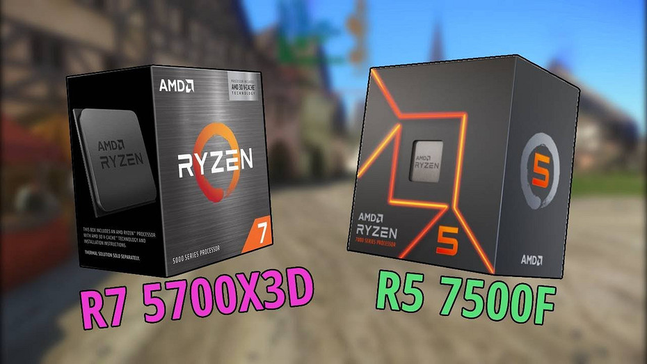 Какой процессор лучше Народные AMD Ryzen 7 5700X3D и AMD Ryzen 5 7500F сравнили в 7 играх