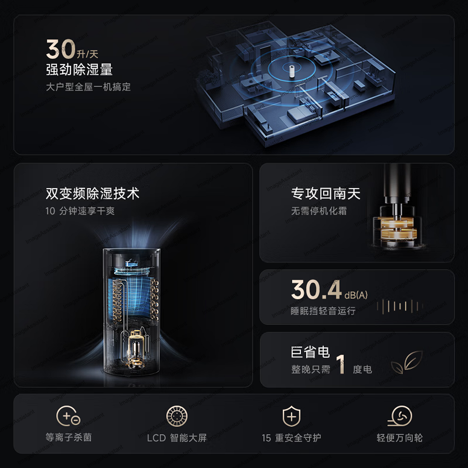 Xiaomi представила умный осушитель воздуха Mijia Smart Inverter Dehumidifier 30L с HyperOS