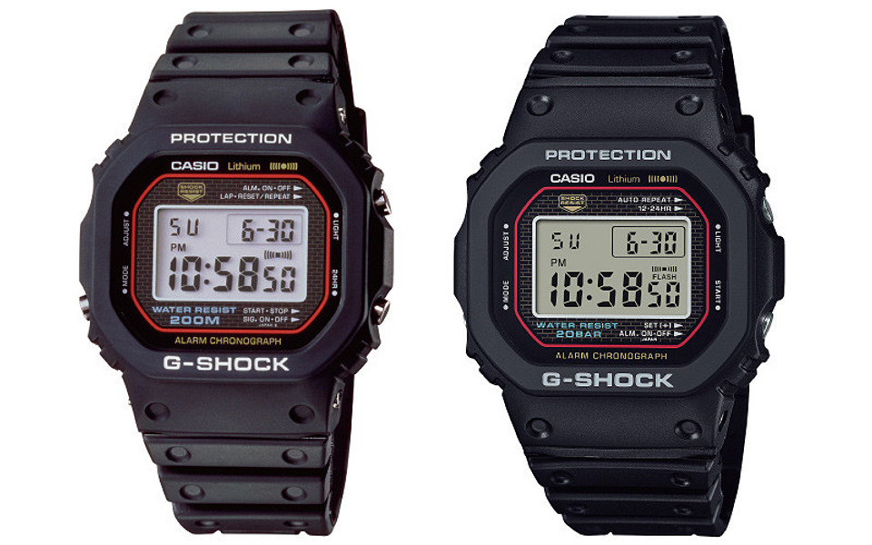 G-Shock DW-5000С (слева) и G-Shock DW-5000R (справа)