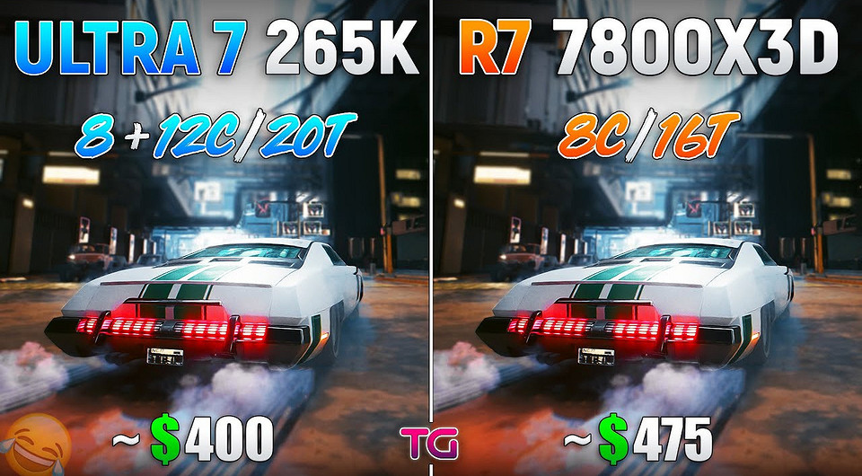 Какой процессор лучше? Свежий Intel Core Ultra 7 265K сравнили с AMD Ryzen 7 7800X3D