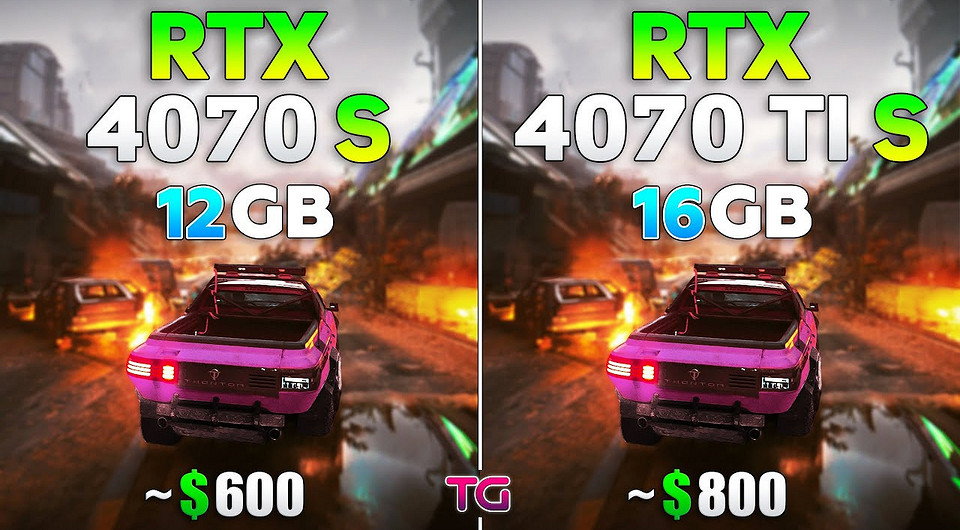 Эксперт сравнил видеокарты GeForce RTX 4070 SUPER и RTX 4070 Ti SUPER в 10 играх в 2K