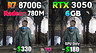 Встройку Radeon 780M чипа Ryzen 7 8700G сравнили с дискретной GeForce RTX 3050 на 6 ГБ в ААА-играх в 1080p