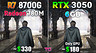 Видеокарту GeForce RTX 3050 6 ГБ сравнили с встройкой Radeon 780M процессора Ryzen 7 8700G