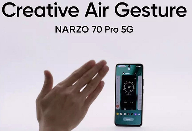 Realme Narzo 70 Pro 5G можно будет управлять с помощью жестов в воздухе 