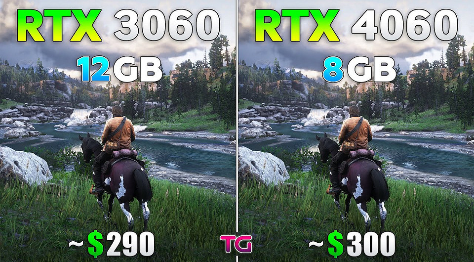Эксперт сравнил видеокарты GeForce RTX 3060 и GeForce RTX 4060 в ААА-хитах в разрешении 2K