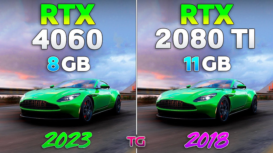 Видеокарты GeForce RTX 4060 и GeForce RTX 2080 Ti сравнили в 2024 году в ААА-играх в 2K