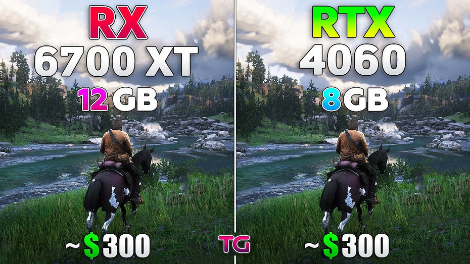 Видеокарты Radeon RX 6700 XT и GeForce RTX 4060 сравнили в 10 играх в разрешении 2K