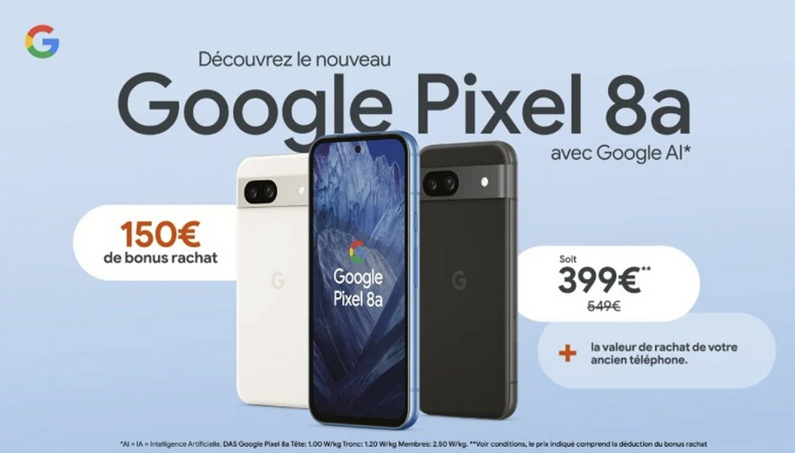 Раскрыты характеристики и цена Google Pixel 8a — от 549 евро
