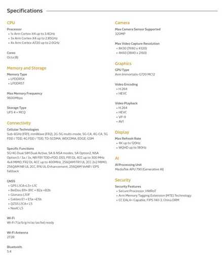 Представлен флагманский чипсет Dimensity 9300+ с мощным ИИ-движком