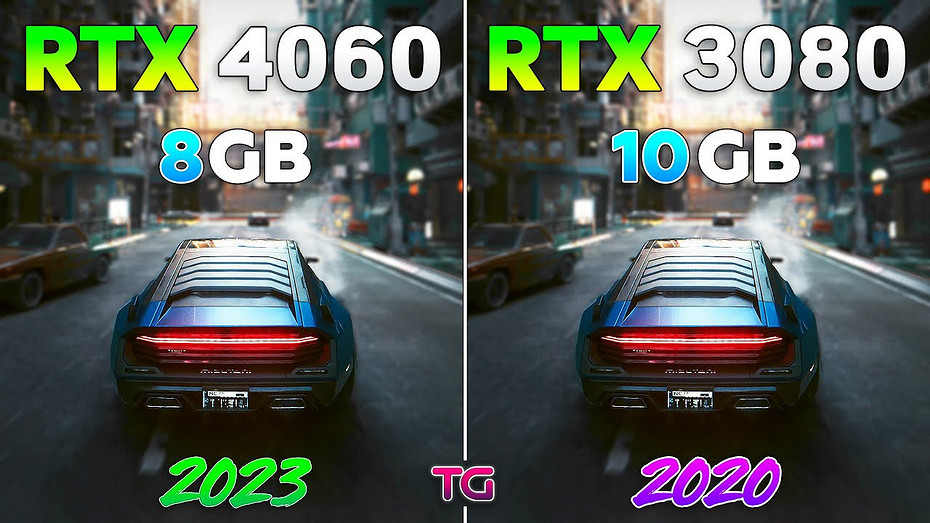 Какая видеокарта лучше GeForce RTX 4060 с DLSS 3 FG и GeForce RTX 3080 сравнили в 8 играх