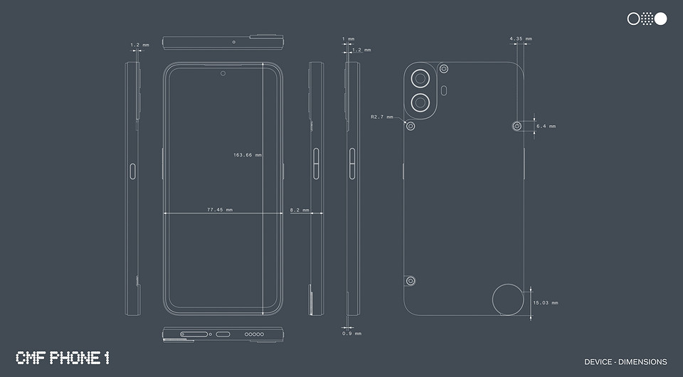 Nothing поделилась официальными чертежами нового смартфона CMF
