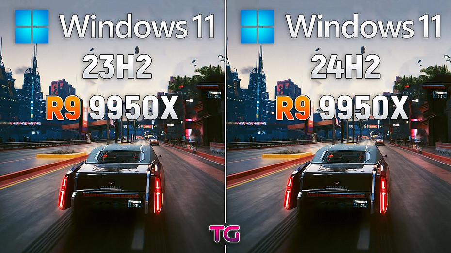 Какая Windows быстрее Windows 11 23H2 и 24H2 сравнили в 10 играх на ПК с Ryzen 9 9950X