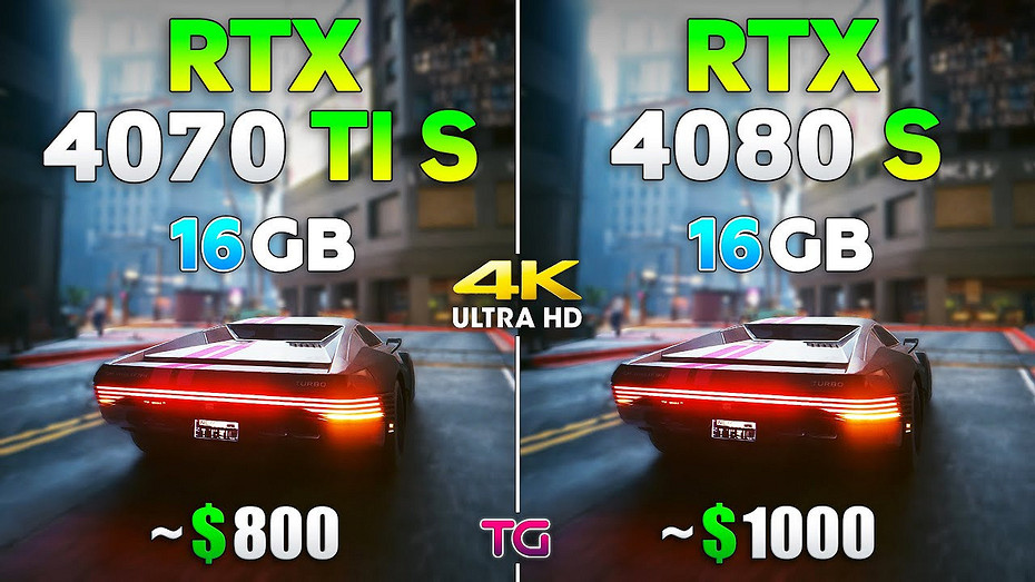 Эксперт сравнил видеокарты GeForce RTX 4070 Ti SUPER и RTX 4080 SUPER в ААА-хитах в разрешении 4K