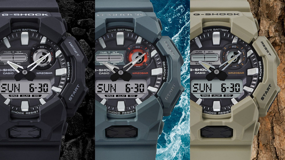 Casio представила новые часы G-SHOCK GD010 и GA010. Они работают до 10 лет без подзарядки