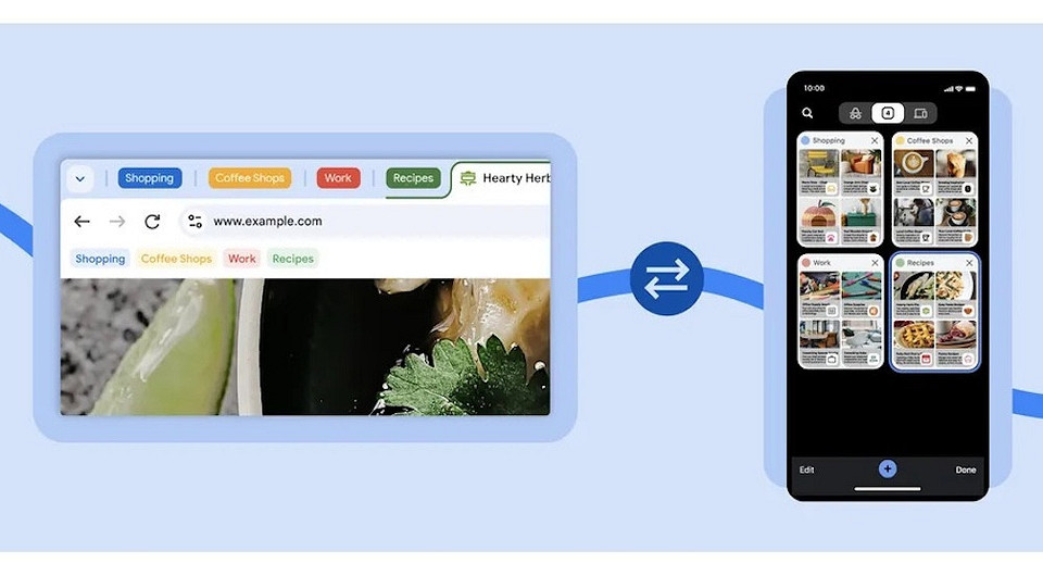 Браузер Chrome крупно обновился. Переносить вкладки между устройствами стало проще