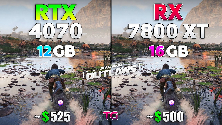 Свежий блокбастер Star Wars Outlaws протестировали с RTX 4070 и RX 7800 XT в 2K