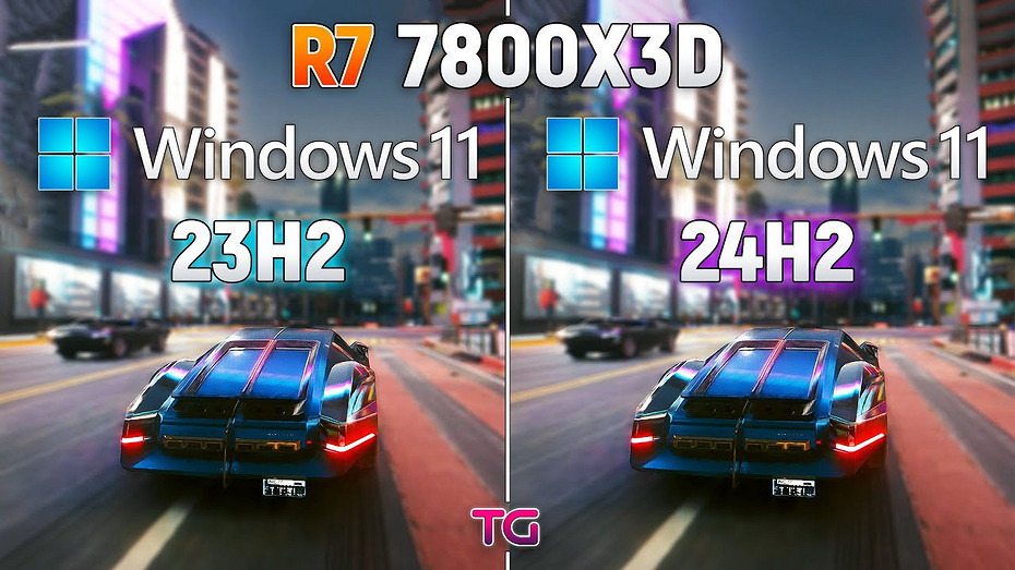 Эксперт сравнил операционные системы Windows 11 24H2 и 23H2 на ПК с Ryzen 7 7800X3D в 9 играх