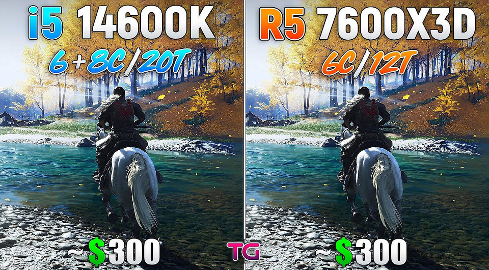 Какой процессор лучше для игр? AMD Ryzen 5 7600X3D сравнили с Intel Core i5-14600K в 10 играх