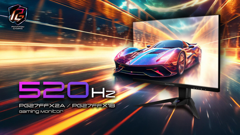 ASRock представила два геймерских 27-дюймовых монитора с безумной кадровой частотой 520 Гц