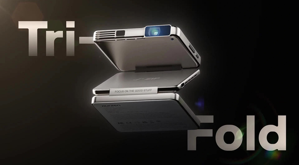 Складные смартфоны уже не удивляют? Тогда посмотрите на этот складной проектор Aurzen Zip