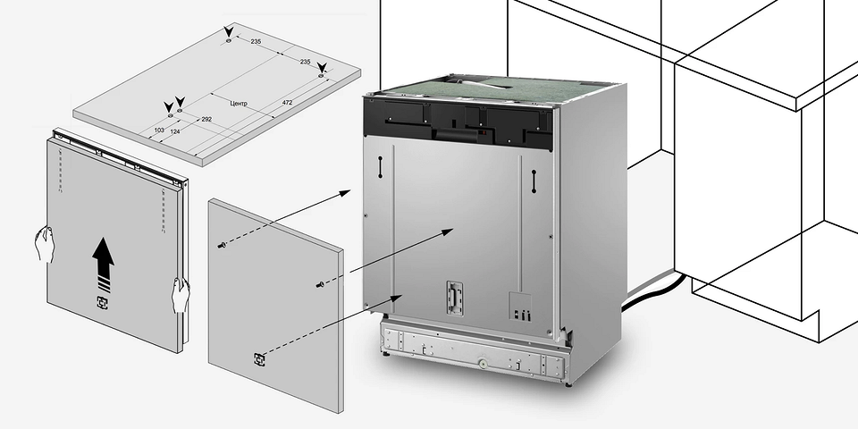 Как установить встроенную посудомоечную машину самостоятельно — инструкция и советы Как установить встроенную посудомоечную машину самостоятельно — инструкция и советы