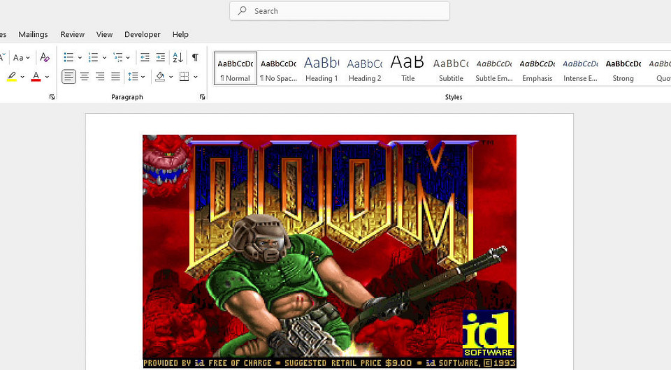 В культовый DOOM теперь можно сыграть через Microsoft Word