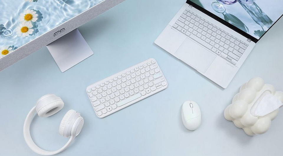 Asus выпустила компактную клавиатуру Marshmallow Keyboard KW100 V2