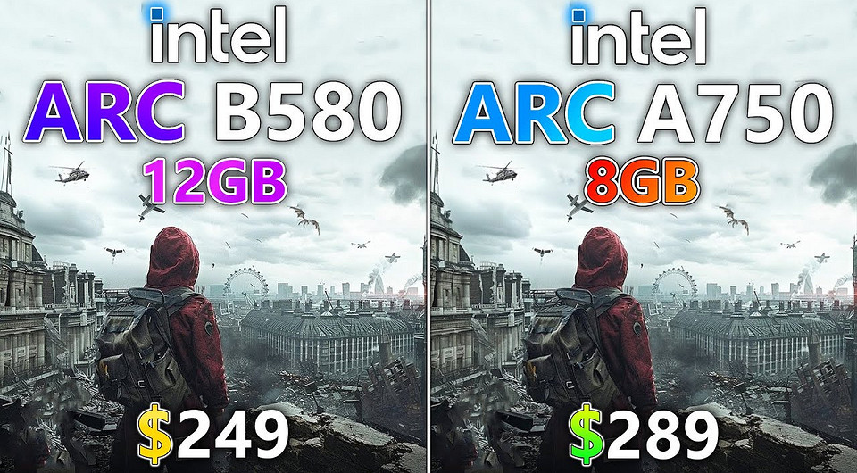 Какая из народных видеокарт лучше? Intel ARC B580 против ARC A750 в 10 играх в 2K