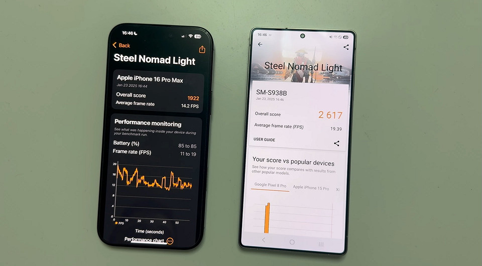 Суперфлагман Samsung Galaxy S25 Ultra просто уничтожил iPhone 16 Pro Max в графическом тесте