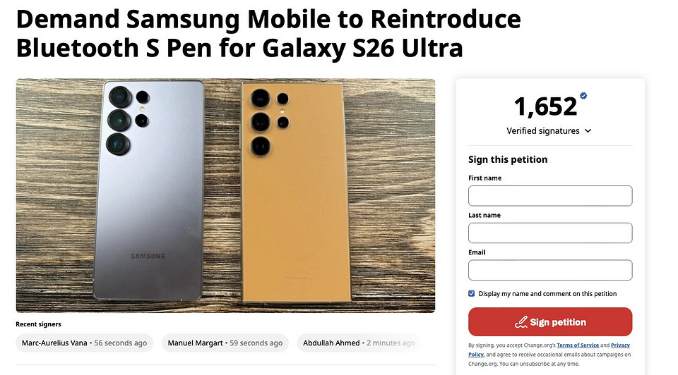 Фанаты флагманов Samsung Galaxy Ultra требуют вернуть Bluetooth в S Pen Фанаты флагманов Samsung Galaxy Ultra требуют вернуть Bluetooth в S Pen