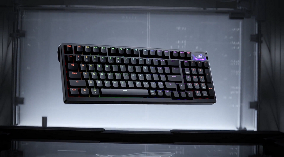 Asus представила флагманскую клавиатуру ROG Azoth 96 HE с датчиком Холла и OLED-дисплеем