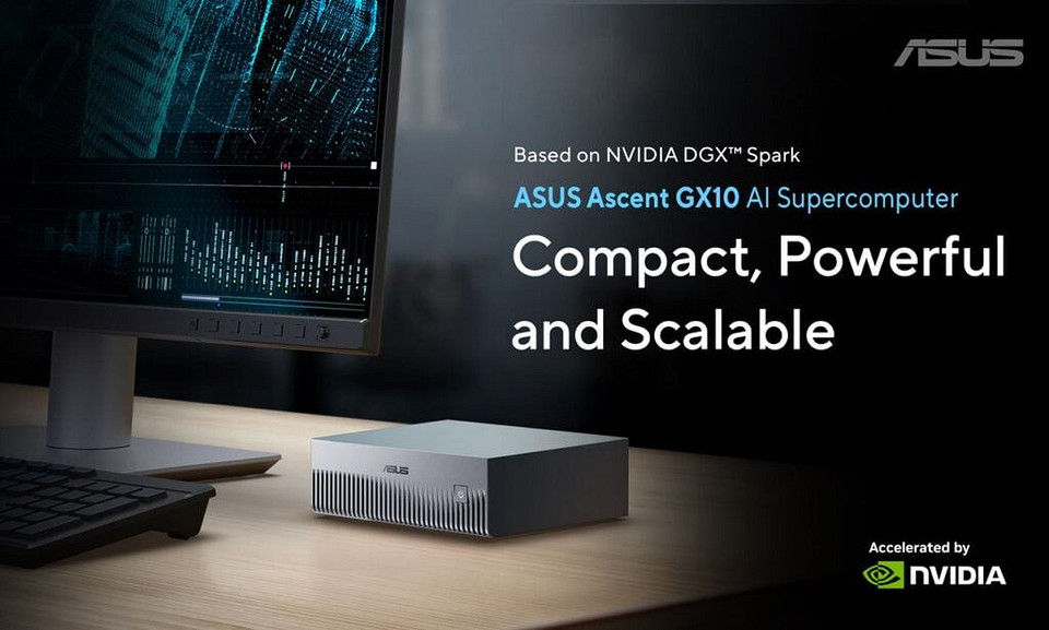 Просто фантастика: ASUS показала Ascent GX10 — мини-суперкомпьютер для ИИ на 1 петафлопс