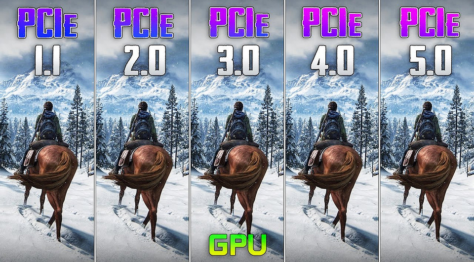 GeForce RTX 5090 сравнили с подключением по PCIe 1, PCIe 2, PCIe 3, PCIe 4 и PCIe 5 в 4K