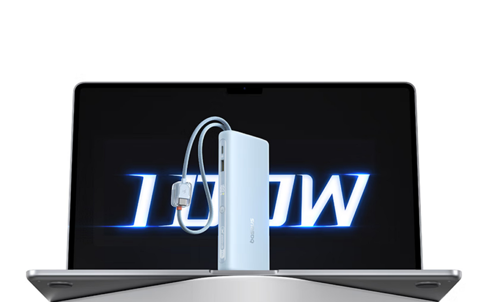 Baseus выпустила мощный пауэрбанк на 100 Вт с двумя встроенными кабелями