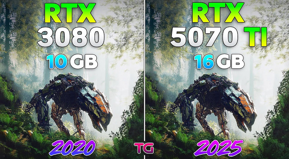 Стоит ли менять GeForce RTX 3080 на GeForce RTX 5070 Ti — сравнение видеокарт от Testing Games
