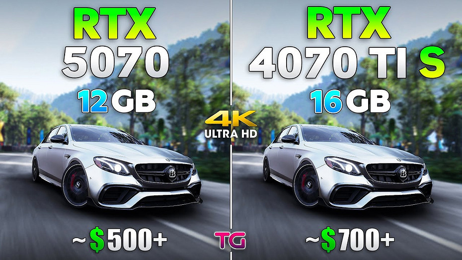 Какая видеокарта лучше для 4K GeForce RTX 5070 против GeForce RTX 4070 Ti SUPER