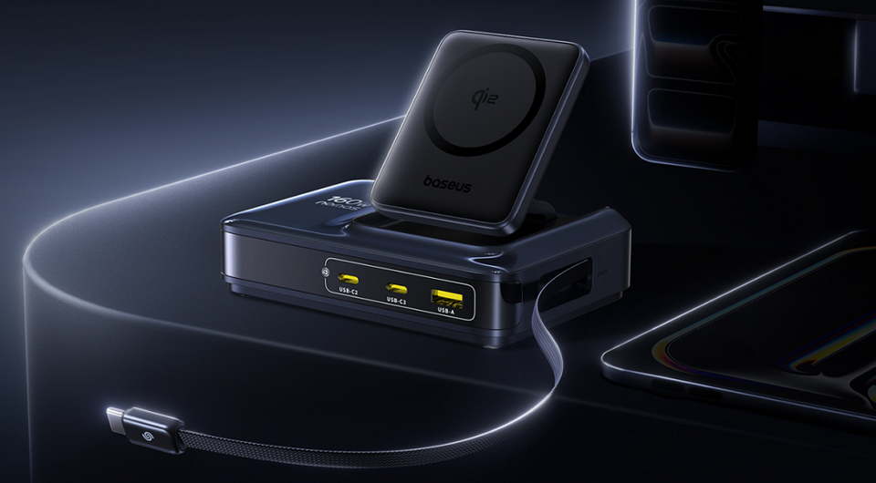 Baseus представила настольные станции зарядки Nomos II на 245 Вт и 160 Вт