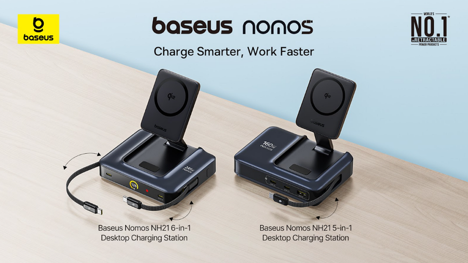 Baseus представила настольные станции зарядки Nomos II на 245 Вт и 160 Вт Baseus представила настольные станции зарядки Nomos II на 245 Вт и 160 Вт