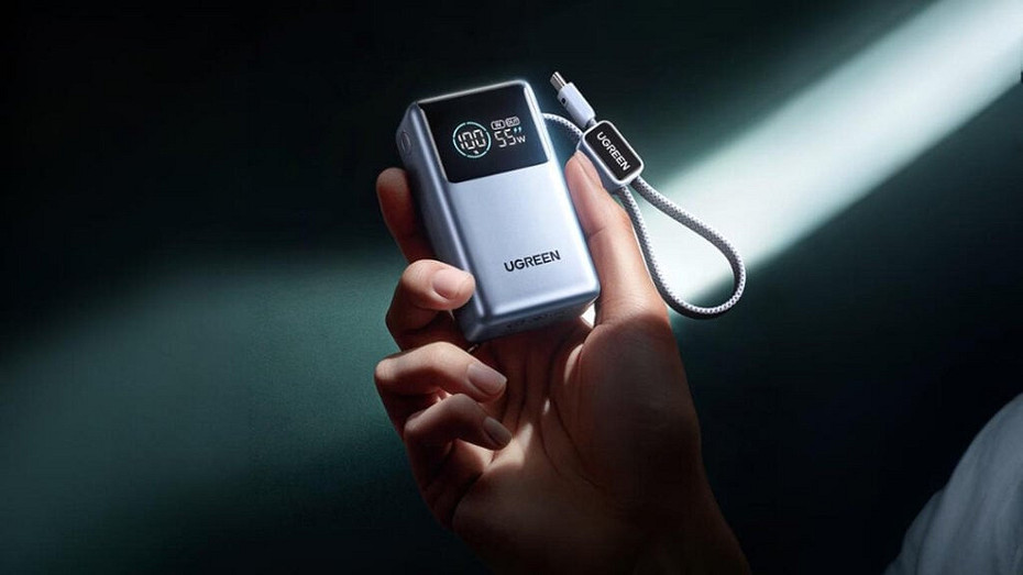 Посмотрите, какой маленький! Ugreen представила компактный пауэрбанк на 10 000 мАч с мощностью 55 Вт