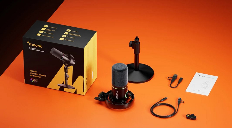 Maono выпустил версию микрофона PD200W с гибридным подключением для подкастеров